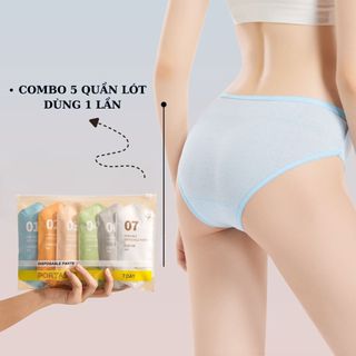 COMBO 15 Quần lót dùng1 lần triệt khuẩn thuận tiện cho đi xa du lịch cho mẹ bầu tiện lợi DEVARI L594