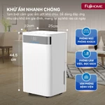 Máy hút ẩm dân dụng FUJIHOME DH12NW Nhập Khẩu, Hút ẩm mini gia đình lọc không khí tạo ion âm — ảnh 3