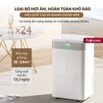 Máy hút ẩm dân dụng FUJIHOME DH12NW Nhập Khẩu, Hút ẩm mini gia đình lọc không khí tạo ion âm — ảnh 4