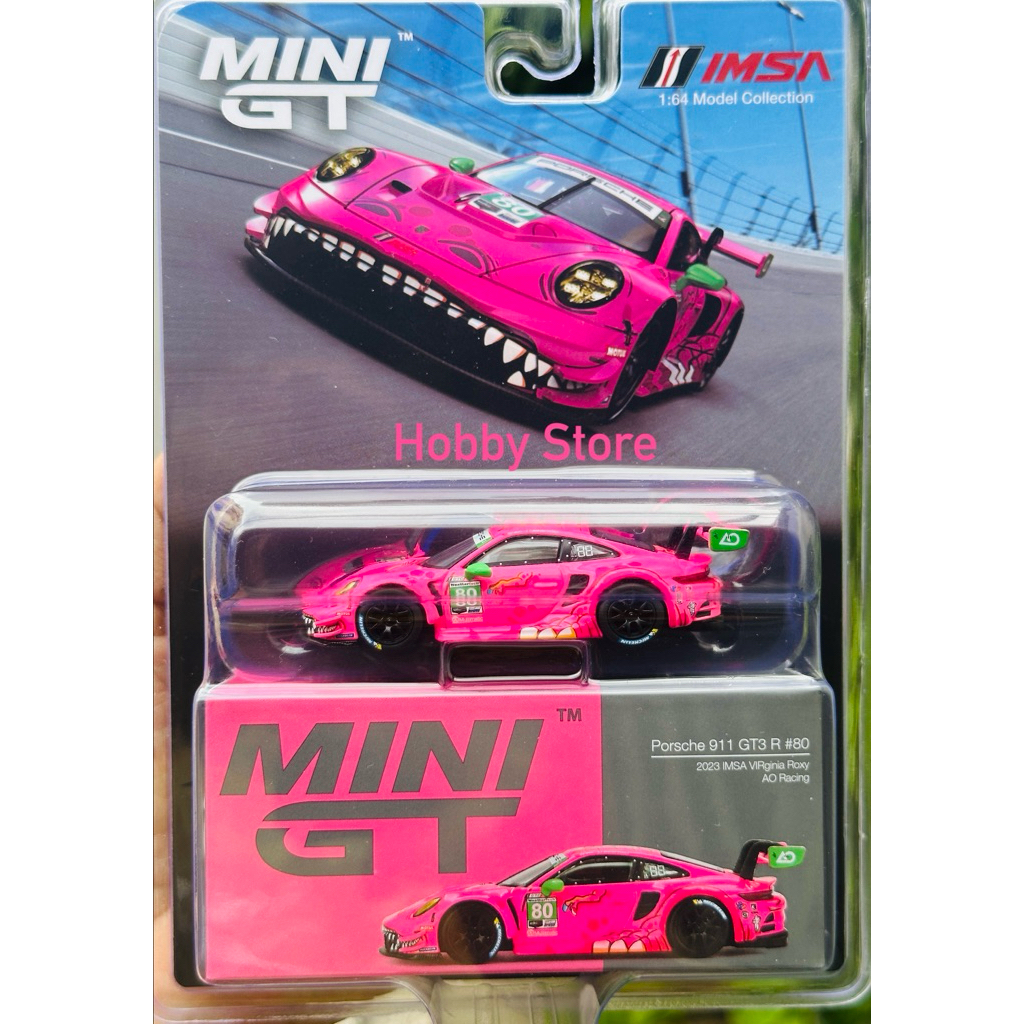 MiniGT　ミニカー　ポルシェ 911 GT3 R Rexy & Roxy Mini GT 1:64 Porsche 911 GT3 R #80 AO Racing 2023 IMSA