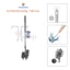 Cây Cọ Toilet 2 Đầu Vuông Inox MEGAHOME Cọ Chà Bồn Cầu Chất Liệu Lông Cước, Dày Dặn
