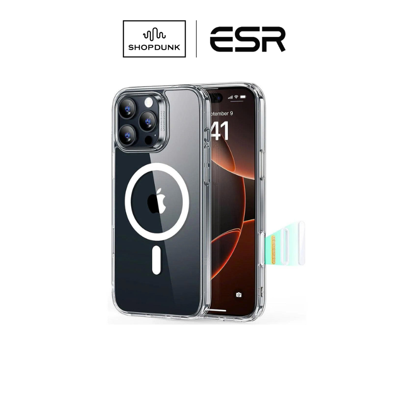 Ốp lưng trong suốt ESR Classic Hybrid Case HaloLock cho iPhone 16/ 16 Plus/ 16 Pro/ 16 Pro Max
