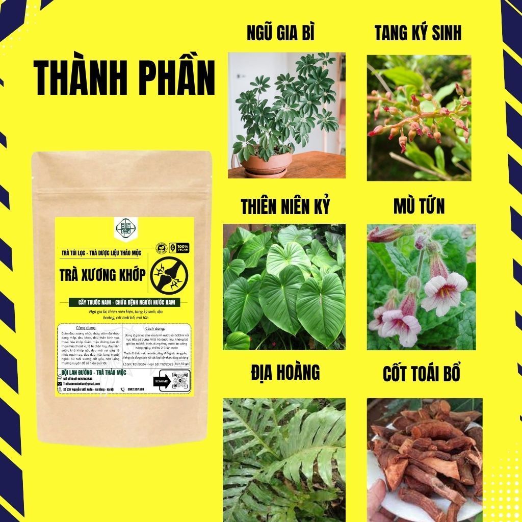 Trà Xương Khớp - Bội Lan Đường - Túi 50 lọc