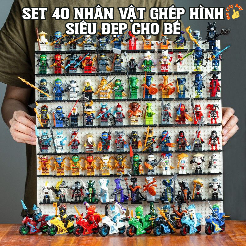 RẺ NHẤT THỊ TRƯỜNG] Set 40 Mô Hình Lắp Ghép Ninja Siêu Đẹp Cho Bé