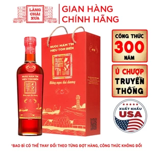 01 Chai Nước mắm Tĩn Tôm Biển Hồng Ngọc Đại Dương độ đạm 45N chai thủy tinh ủ chượp 24 tháng