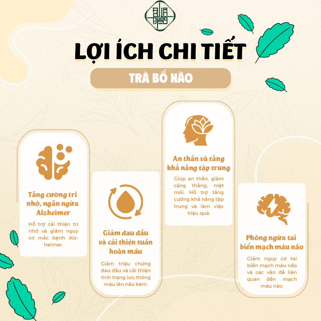 Trà Bổ Não - Bội Lan Đường - Túi 50 lọc