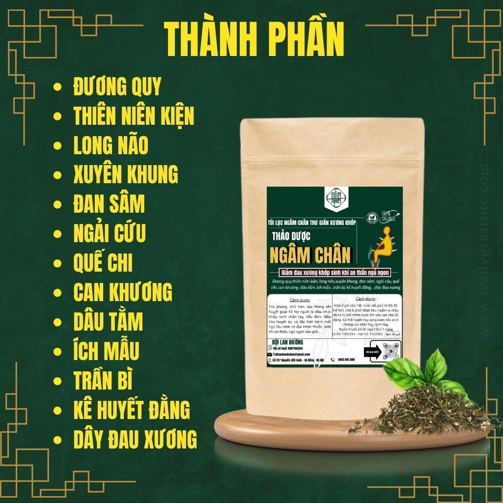 Túi Lọc Ngâm Chân - Bội Lan Đường - Hỗ Trợ Mất Ngủ, Đau Nhức Xương Khớp, Mồ Hôi Chân, Thải Độc