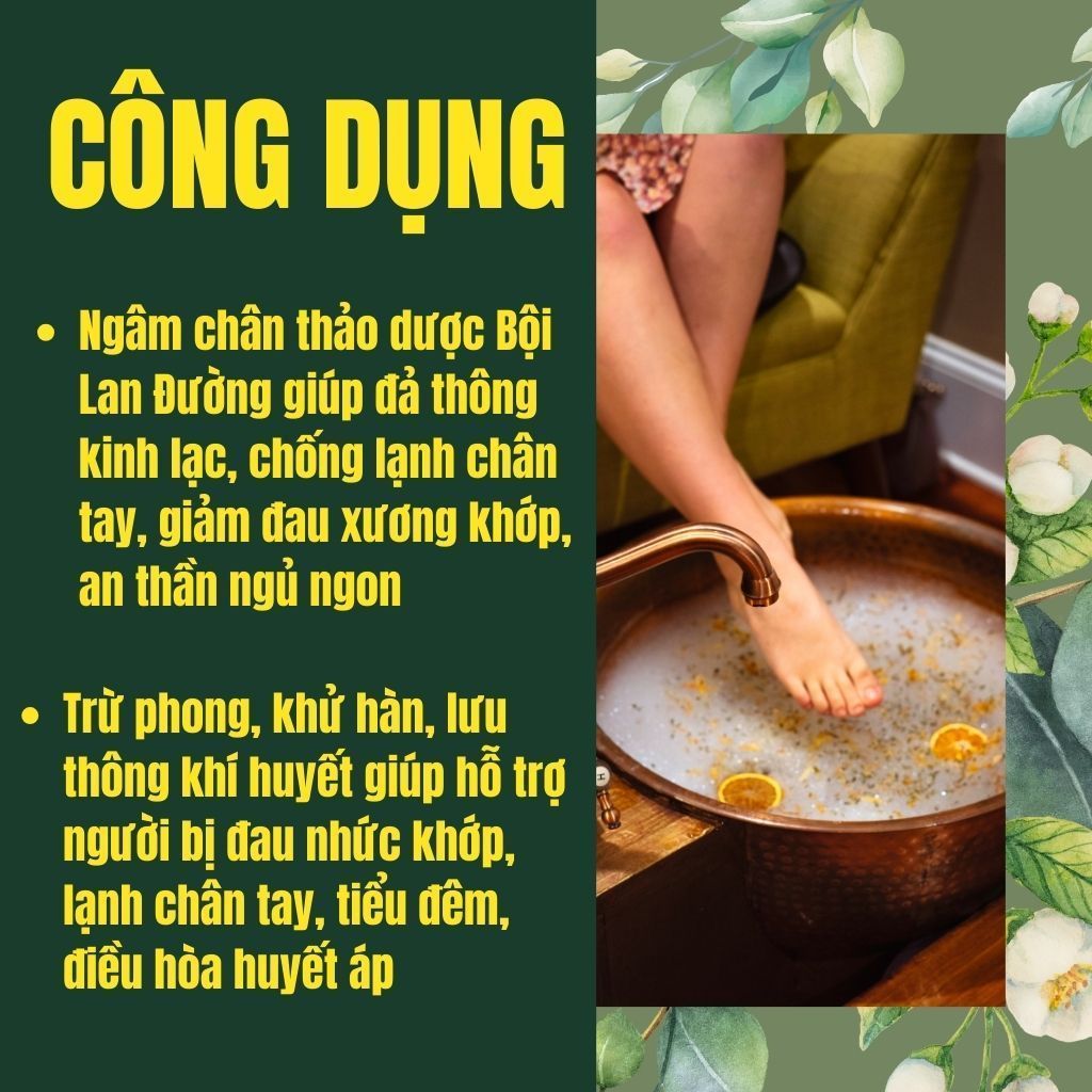 Túi Lọc Ngâm Chân - Bội Lan Đường - Hỗ Trợ Mất Ngủ, Đau Nhức Xương Khớp, Mồ Hôi Chân, Thải Độc