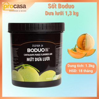 1.3kg - Sốt Boduo Dưa Lưới -  Mứt Pha Trà Trái Cây, Soda, Topping Bánh - nguyên liệu pha chế