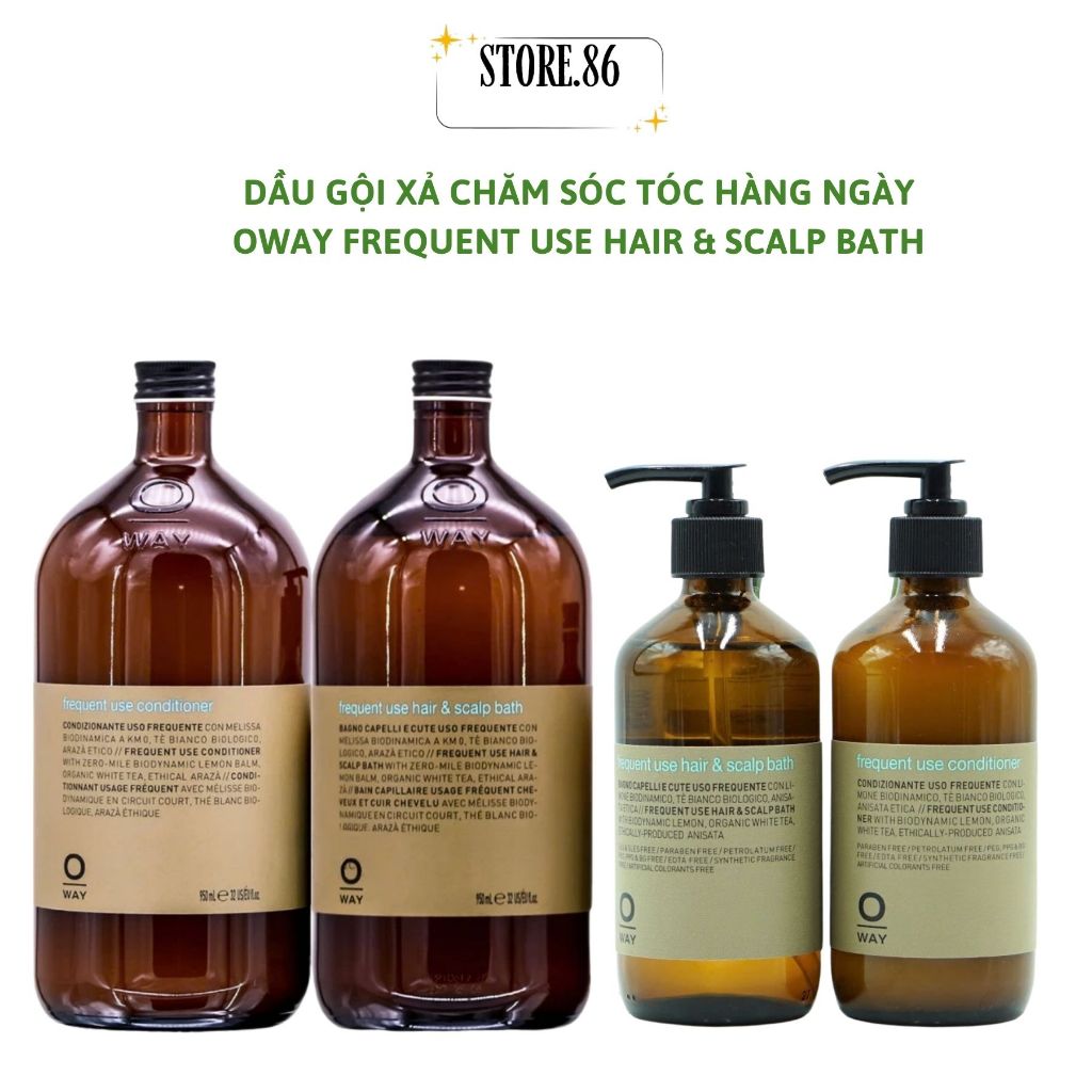 Cặp gội xả OWAY ROLLAND OWAY FREQUENT USE  SIZE 240ml - 950ML chăm sóc tóc hằng ngày