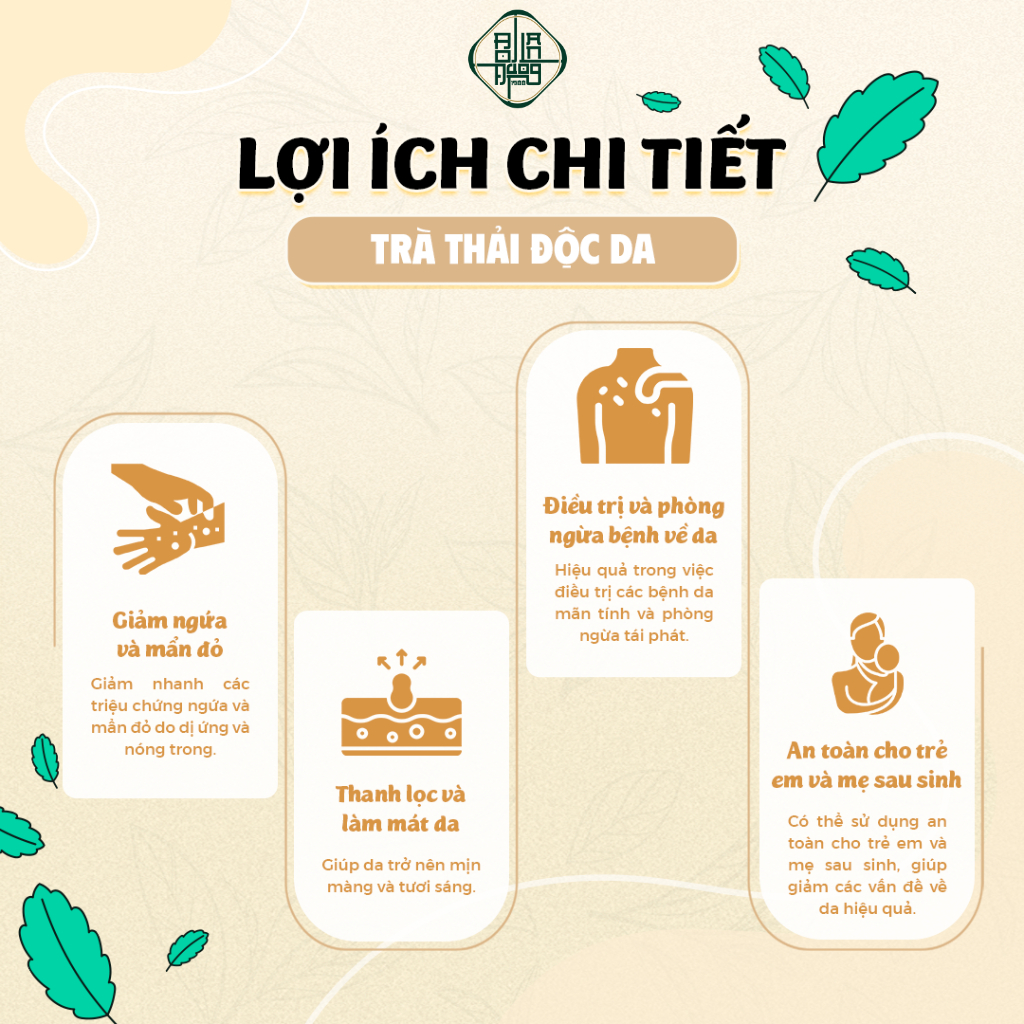 Trà Thải Độc Da - Bội Lan Đường - Túi 50 lọc