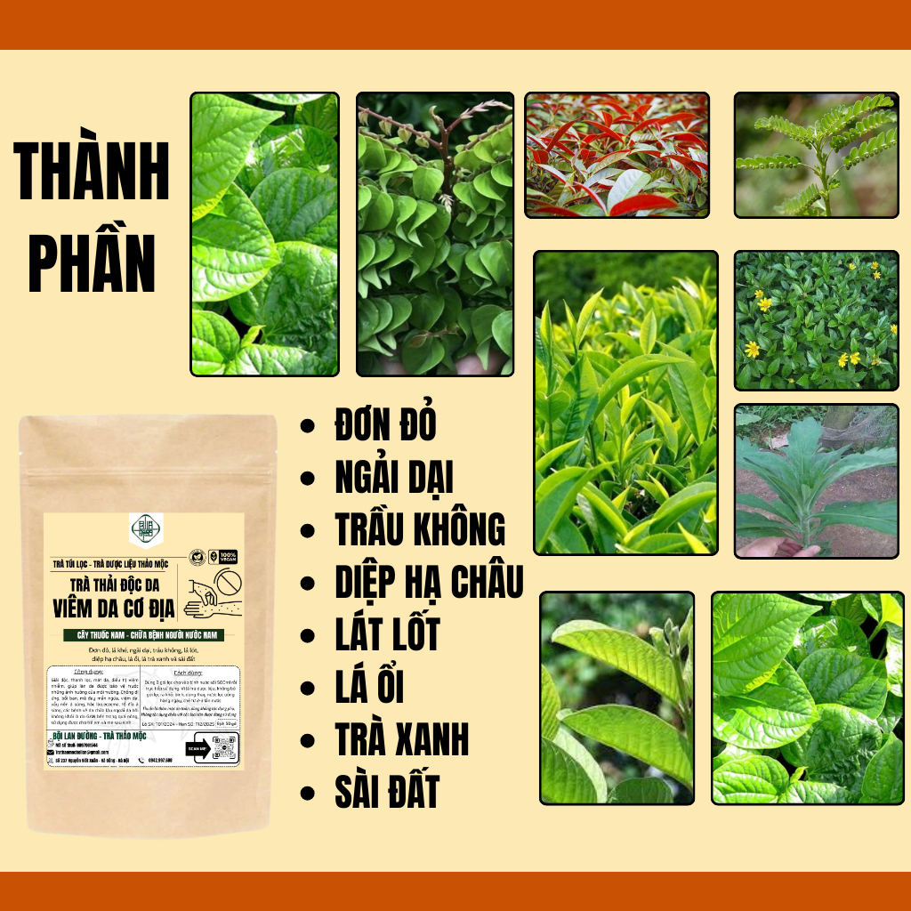 Trà Thải Độc Da - Bội Lan Đường - Túi 50 lọc