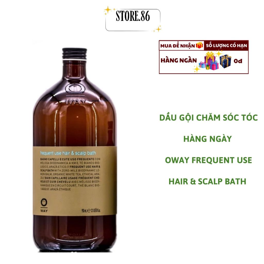 Cặp gội xả OWAY ROLLAND OWAY FREQUENT USE  SIZE 240ml - 950ML chăm sóc tóc hằng ngày