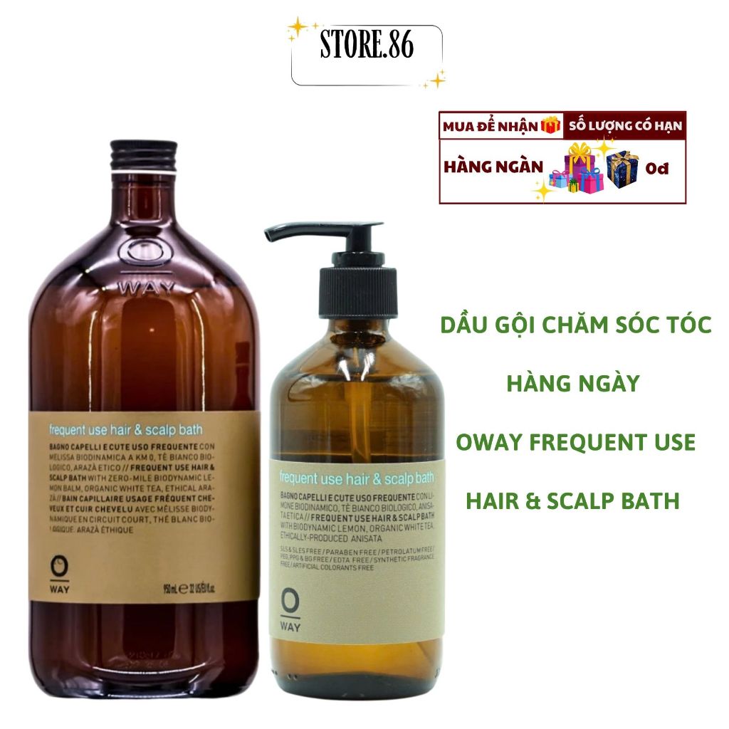 Cặp gội xả OWAY ROLLAND OWAY FREQUENT USE  SIZE 240ml - 950ML chăm sóc tóc hằng ngày