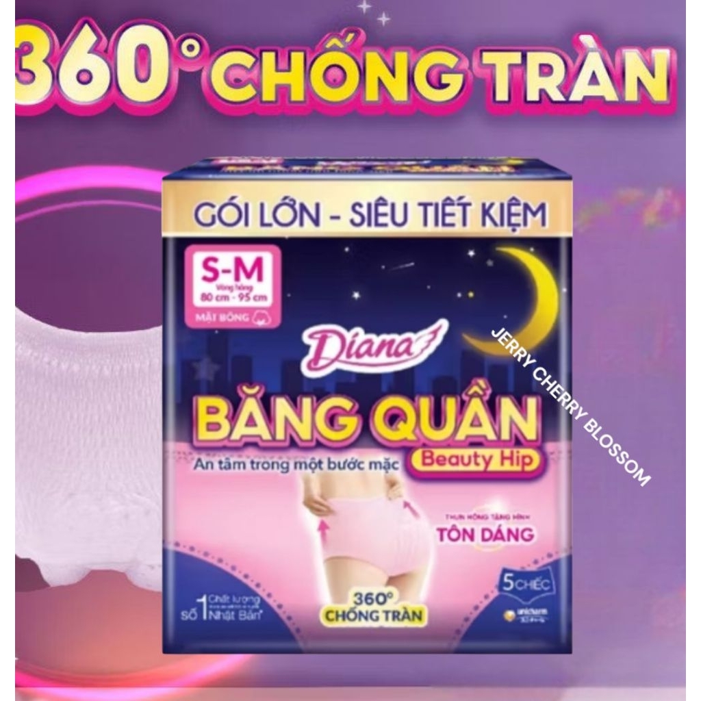 1 gói băng quần Diana Beauty hip size SM5/ML5/XL5 miếng