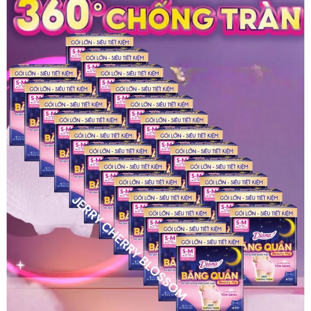 Combo 24 gói băng vệ sinh dạng quần size SM 5 chiếc/gói