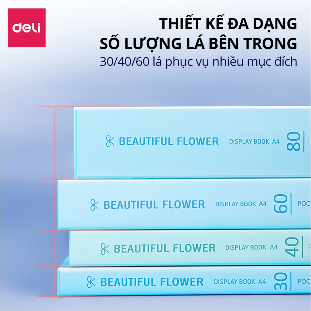 [VOUCHER 20%]File lá File Đựng Tài Liệu  RELAXPET Dễ Thương Deli 30/40/60 Lá Khổ A4  Tiện Dụng Cho Học Sinh