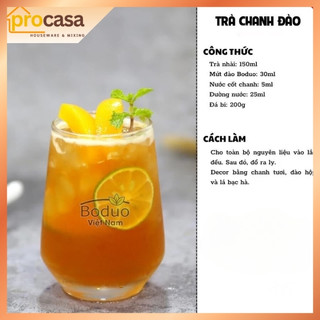 1.3kg - Sốt Mật Ong Đào Boduo - Mứt Đào Pha Chế Trà Sữa, t, Sữa Chua, Đồ Uống - Nguyên Liệu pha chế chính hãng