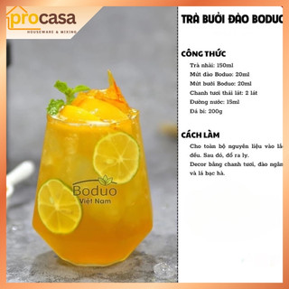 1.3kg - Sốt Mật Ong Đào Boduo - Mứt Đào Pha Chế Trà Sữa, t, Sữa Chua, Đồ Uống - Nguyên Liệu pha chế chính hãng
