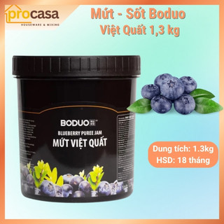 1.3kg - Sốt Boduo Việt Quất - Mứt Trái Cây Pha Chế Trà Sữa, Đá Xay, Soda - Nguyên liệu pha chế chính hãng