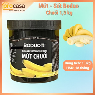 1.3kg - Sốt Chuối Boduo - Pha Trà Trái Cây, Sữa Chua, Thạch Chuối -  Mứt nguyên liệu pha chế Chính hãng