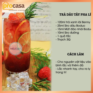 1.3kg - Sốt Dâu Tây Boduo - Dâu Thật Gần 20% – Pha Chế Trà – Đá Xay – Yogurt - Mứt Nguyên Liệu Pha chế Chính hãng