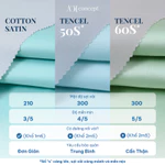 Ga Giường lụa Tencel 50s AOICONCEPT màu trơn đủ size bo chun Cao Cấp không xù lông trơn mượt thoáng mát Drap lụa Tencel — ảnh 7