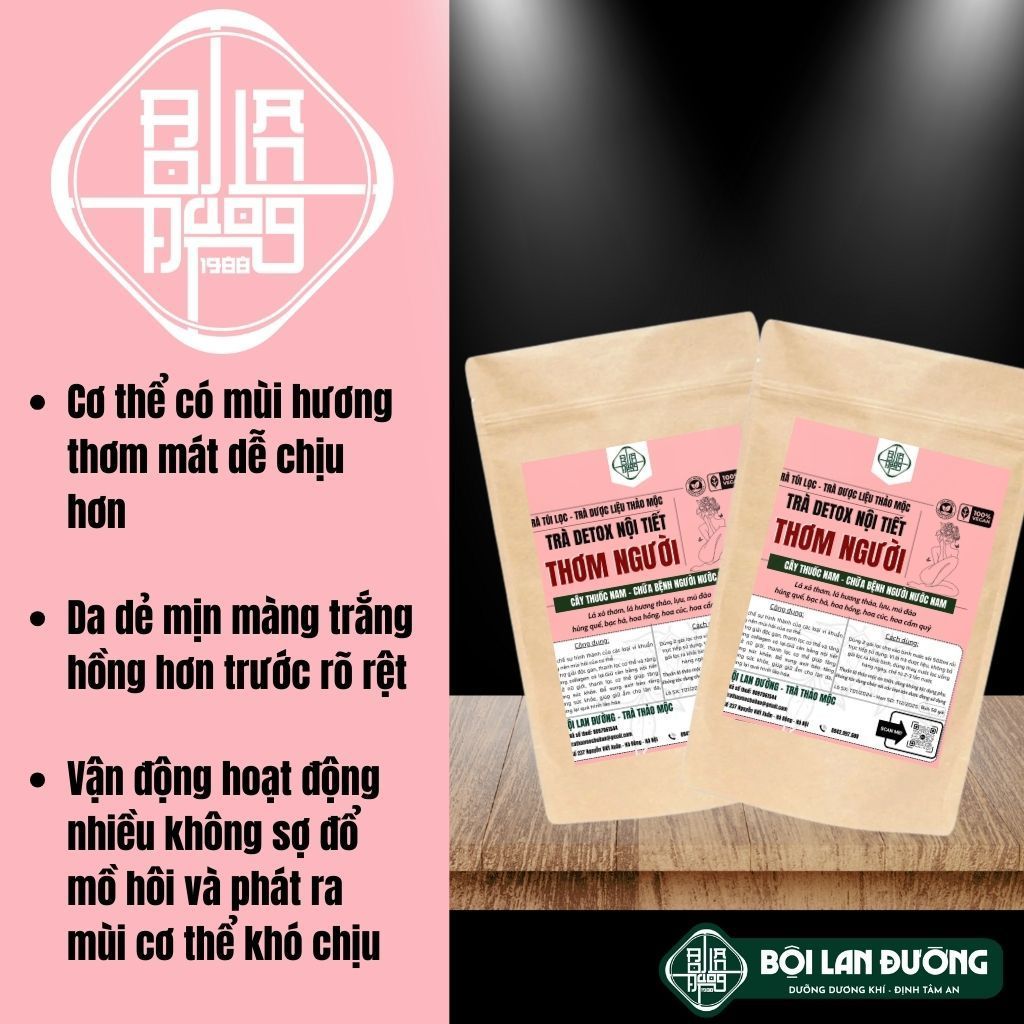 Trà nội tiết thơm cơ thể - Bội Lan Đường - Túi 50 lọc