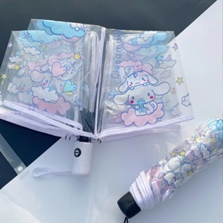 Dù Trong Suốt Gấp Gọn Tự Động Cao Cấp – Ô PVC Hoạt Hình Cute, Nhẹ Bền, Phong Cách Nhật Hàn