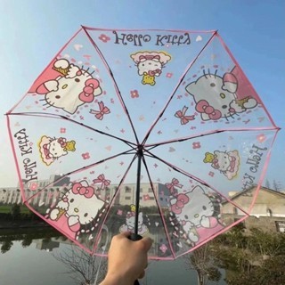 Dù Trong Suốt Gấp Gọn Tự Động Cao Cấp – Ô PVC Hoạt Hình Cute, Nhẹ Bền, Phong Cách Nhật Hàn