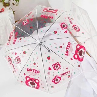 Dù Trong Suốt Gấp Gọn Tự Động Cao Cấp – Ô PVC Hoạt Hình Cute, Nhẹ Bền, Phong Cách Nhật Hàn