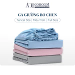 Ga Giường lụa Tencel 50s AOICONCEPT màu trơn đủ size bo chun Cao Cấp không xù lông trơn mượt thoáng mát Drap lụa Tencel — ảnh 1