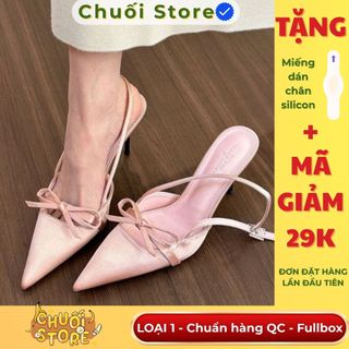 Giày cao gót nữ cao gót da PU tổng hợp dệt vải đế cao su nữ tính dịu dàng thanh lịch nhẹ nhàng