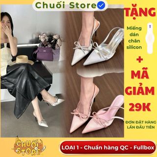 Giày cao gót nữ da PU tổng hợp dệt vải đế cao su mềm mại êm ái nhẹ chân thoải mái