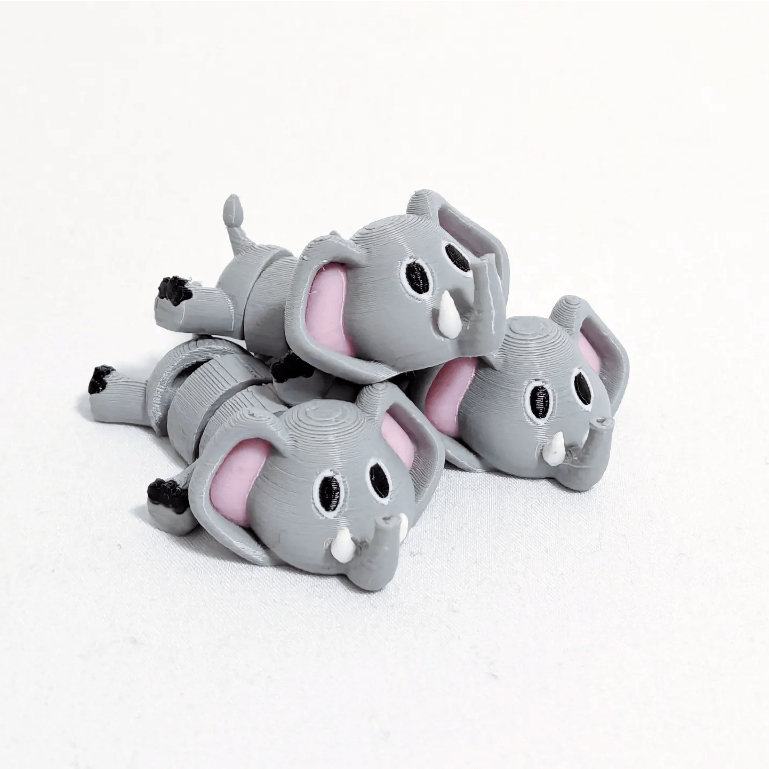 Đồ Chơi Móc Khóa in 3D - Voi Con Mini Đáng Yêu