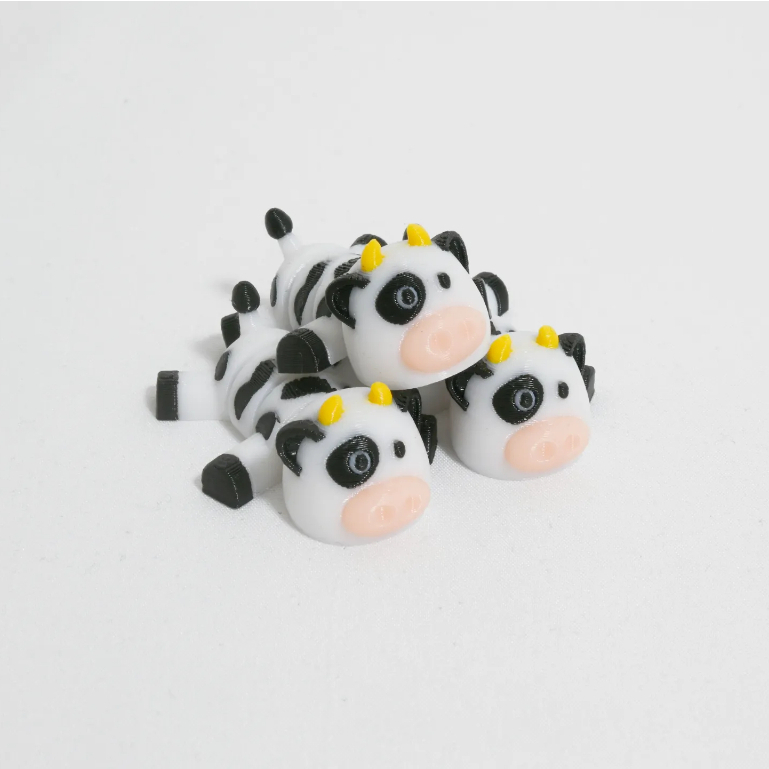 Đồ Chơi Móc Khóa in 3D - Bò Sữa Mini Đáng Yêu
