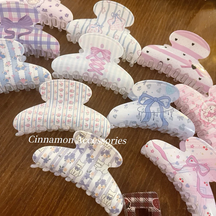 Kẹp càng cua hoạ tiết nơ, hoa nhí coquette dễ thương COQ