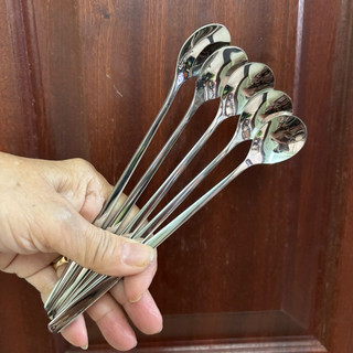 Combo 4/6/12 Thìa Cà Phê Inox 304 Model 17cm Miệng Giọt Nước Trắng Bạc Siêu Đẹp