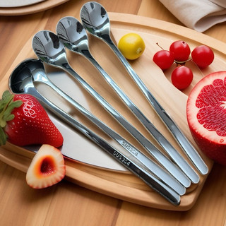 Combo 4/6/12 Thìa Cà Phê Inox 304 Model 17cm Miệng Giọt Nước Trắng Bạc Siêu Đẹp