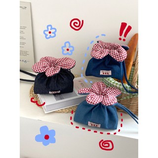 [TIEMNHA.BOSUA] [TẶNG GHIM CÀI HOA] TÚI HOA DÂY RÚT ĐEO CHÉO MÙA HÈ SUMMER VẢI SATIN/ DENIM DỄ THƯƠNG ĐEO TÚI