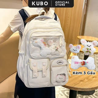 Balo nữ đi học, Cặp đi học nam nữ thời trang ulzzang Ba lô học sinh đi học nhiều ngăn chống nước đựng laptop 15 inh B39
