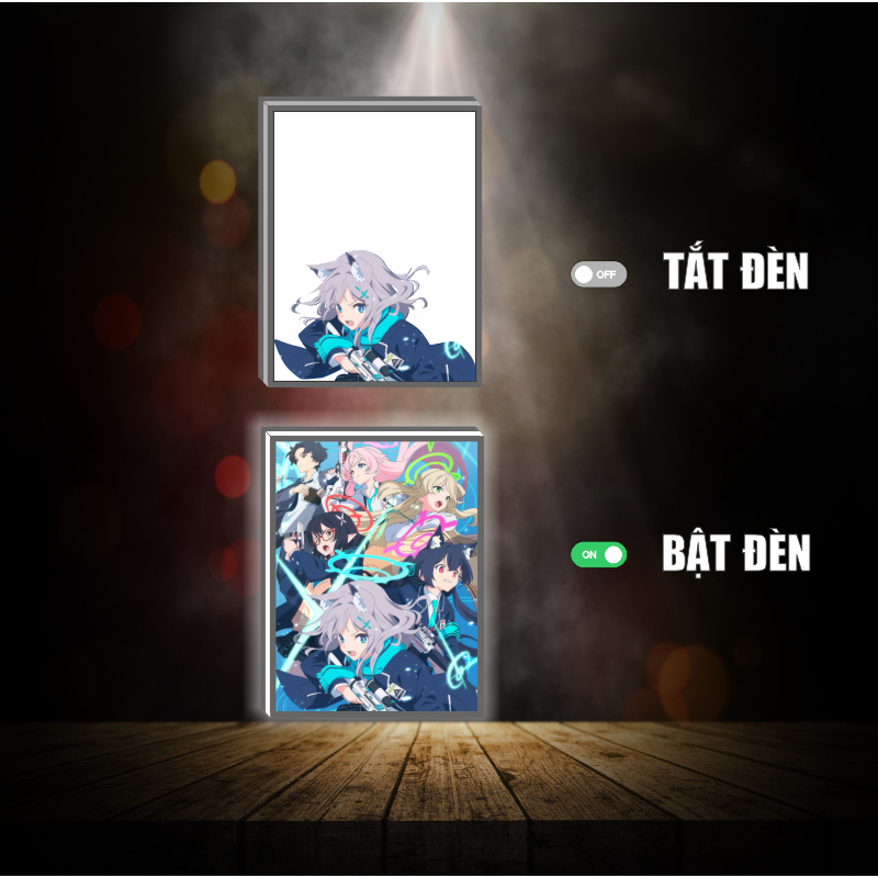 Tranh đèn led 3D đổi màu Blue Archive - Tranh đèn led 3D  trang trí bàn làm việc, đèn ngủ
