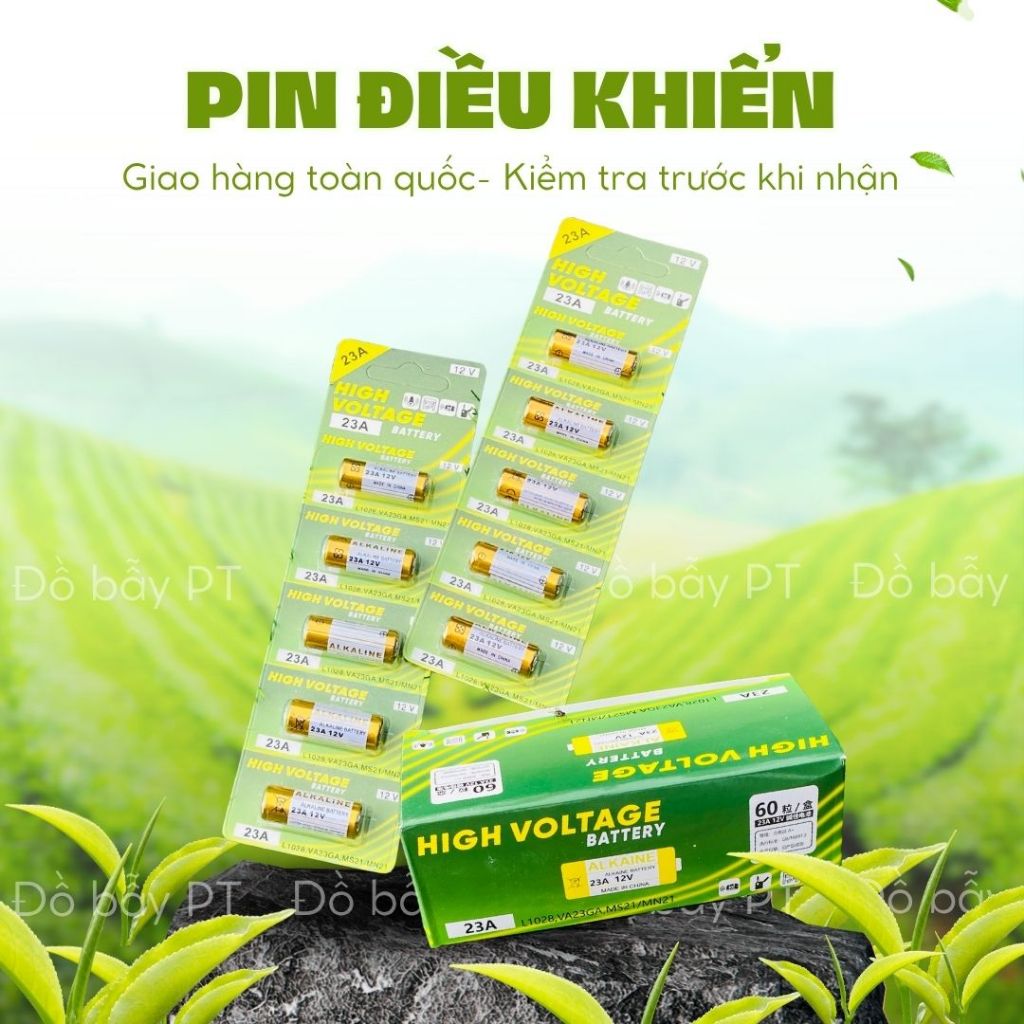 Vỉ 5 viên pin điều khiển loa ws898 Pin ALKALINE 23A 12V cho Chìa khóa điện, điều khiển cửa cuốn, chuông cửa, báo động