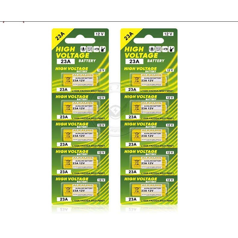 Vỉ 5 viên pin điều khiển loa ws898 Pin ALKALINE 23A 12V cho Chìa khóa điện, điều khiển cửa cuốn, chuông cửa, báo động