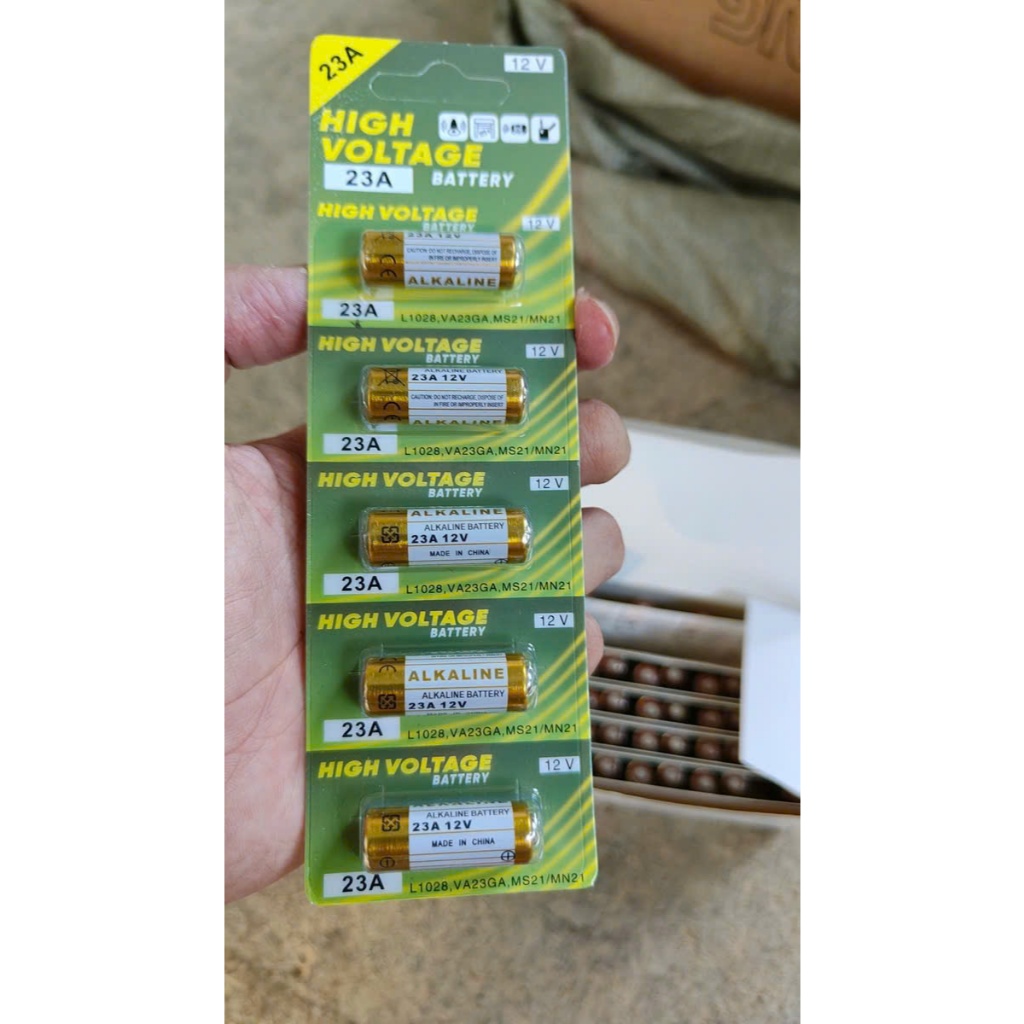 Vỉ 5 viên pin điều khiển loa ws898 Pin ALKALINE 23A 12V cho Chìa khóa điện, điều khiển cửa cuốn, chuông cửa, báo động