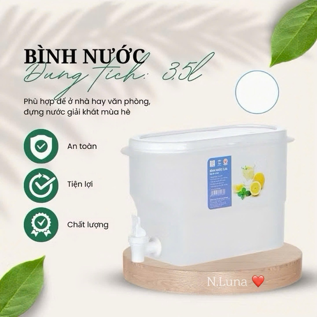 Bình nước 3,5L để trong tủ lạnh có vòi