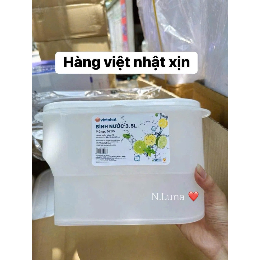 Bình nước 3,5L để trong tủ lạnh có vòi