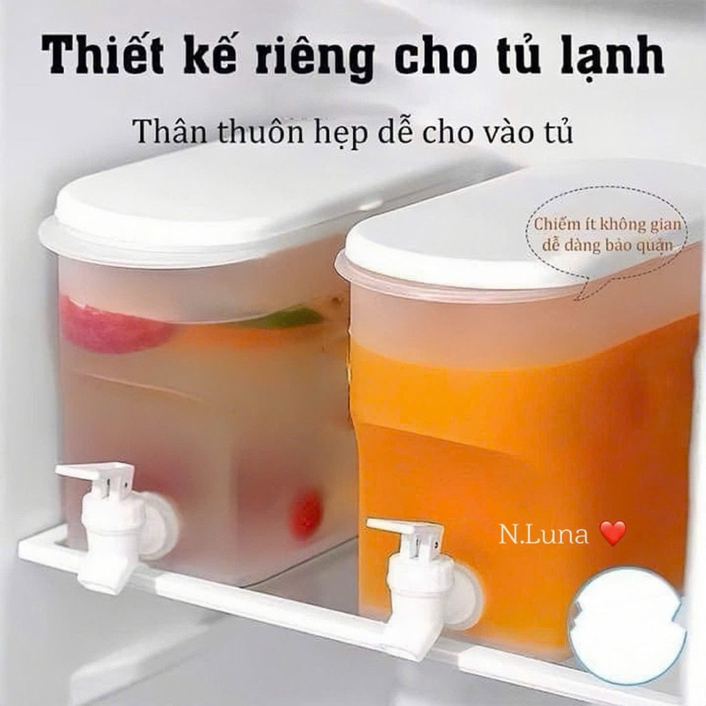 Bình nước 3,5L để trong tủ lạnh có vòi