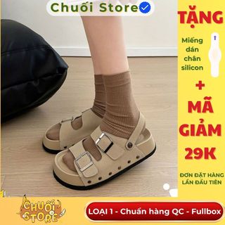 Dép quai hậu nữ da PU tổng hợp dệt vải đế cao su dễ thương đáng yêu nhẹ chân êm ái