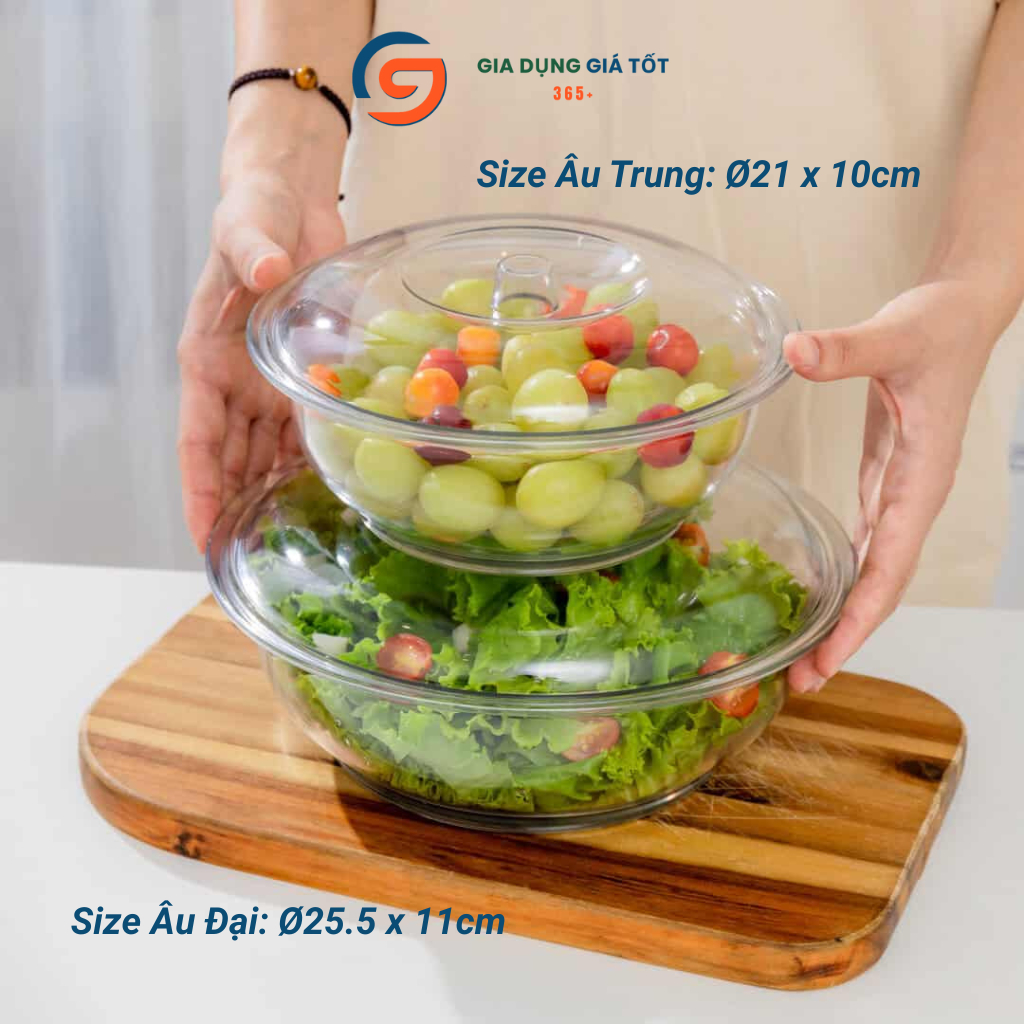 Bát tô nhựa có nắp đậy trong suốt đựng canh, cơm, thực phẩm, dày đẹp bền chắc
